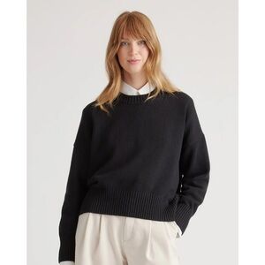 Quince 100% Organic Cotton Boyfriend Crew Sweater